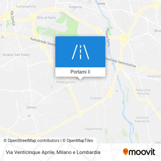 Mappa Via Venticinque Aprile
