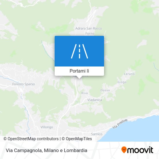 Mappa Via Campagnola