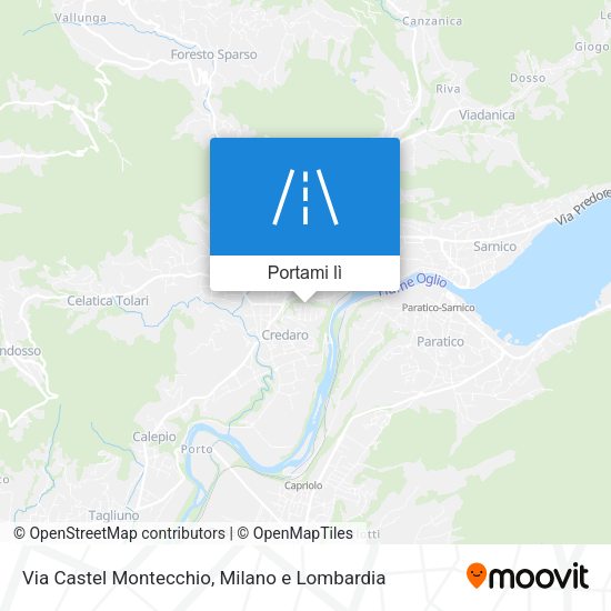 Mappa Via Castel Montecchio