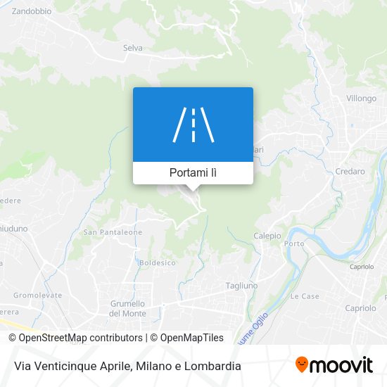 Mappa Via Venticinque Aprile