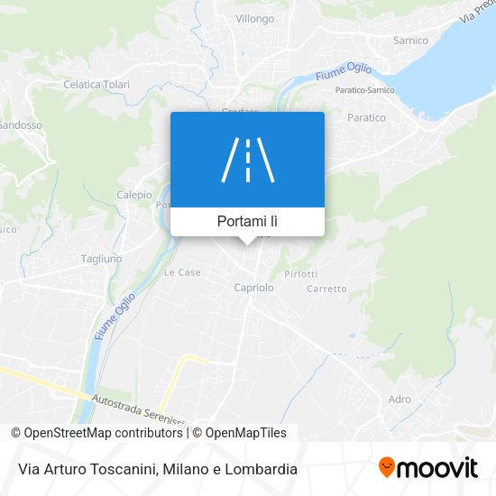 Mappa Via Arturo Toscanini