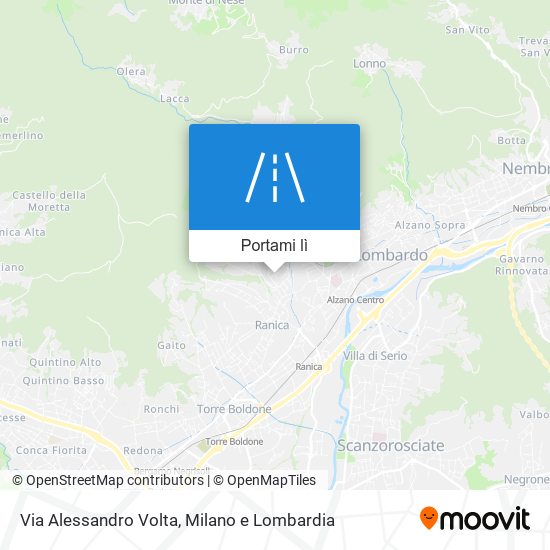 Mappa Via Alessandro Volta