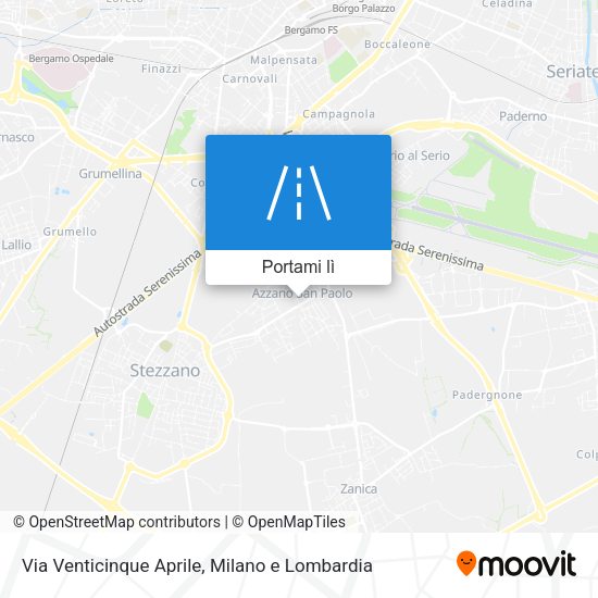 Mappa Via Venticinque Aprile