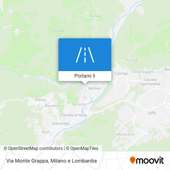 Mappa Via Monte Grappa