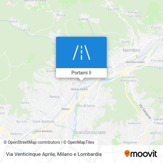 Mappa Via Venticinque Aprile