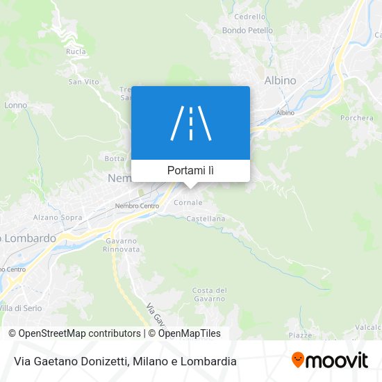 Mappa Via Gaetano Donizetti