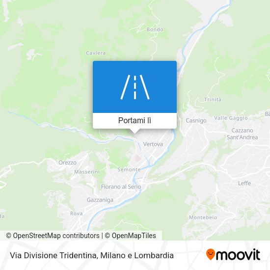 Mappa Via Divisione Tridentina