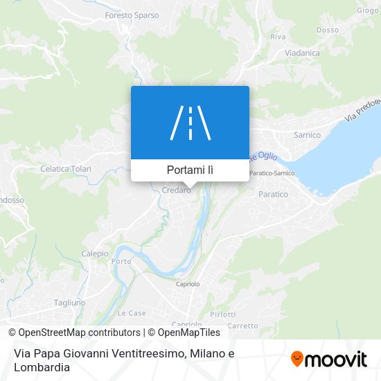 Mappa Via Papa Giovanni Ventitreesimo