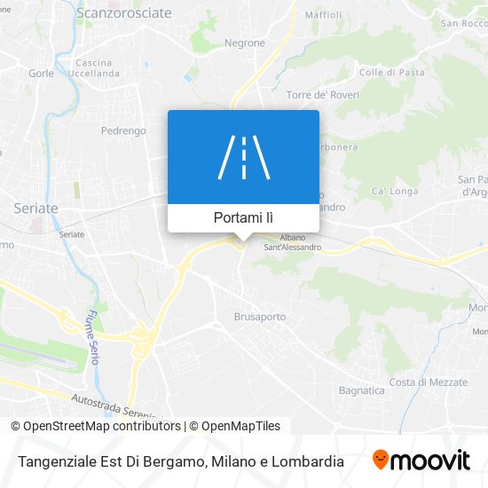 Mappa Tangenziale Est Di Bergamo