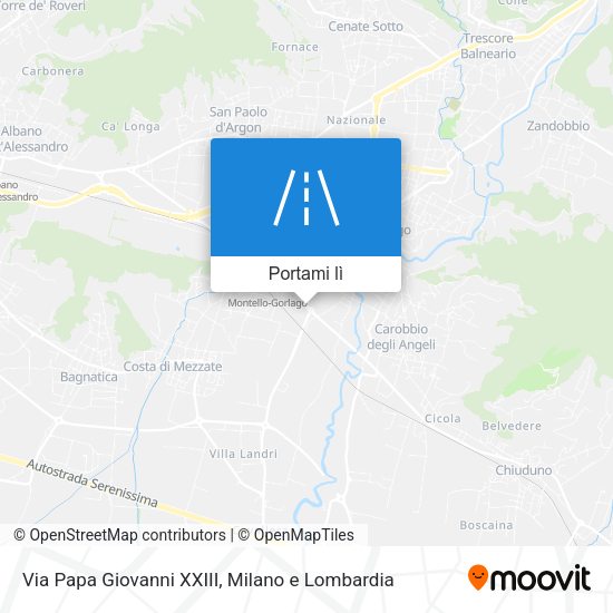 Mappa Via Papa Giovanni XXIII