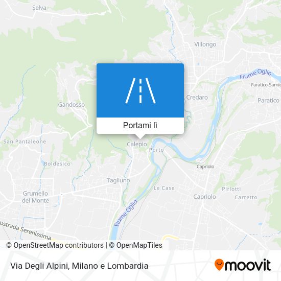 Mappa Via Degli Alpini