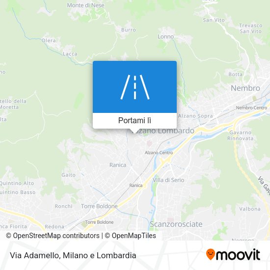 Mappa Via Adamello
