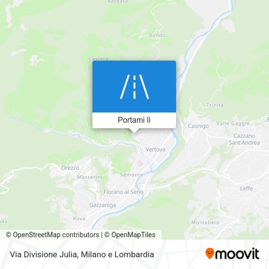 Mappa Via Divisione Julia