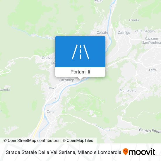 Mappa Strada Statale Della Val Seriana