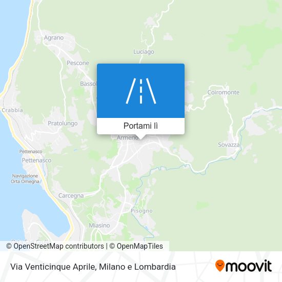 Mappa Via Venticinque Aprile