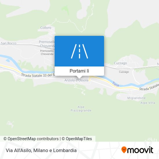 Mappa Via All'Asilo