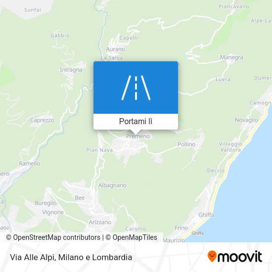Mappa Via Alle Alpi