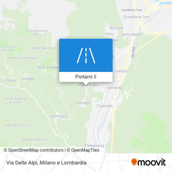 Mappa Via Delle Alpi
