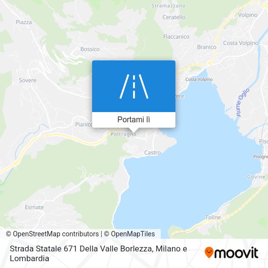 Mappa Strada Statale 671 Della Valle Borlezza