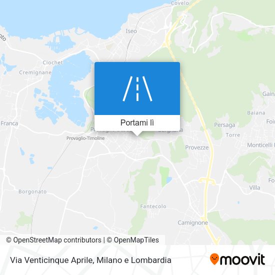 Mappa Via Venticinque Aprile