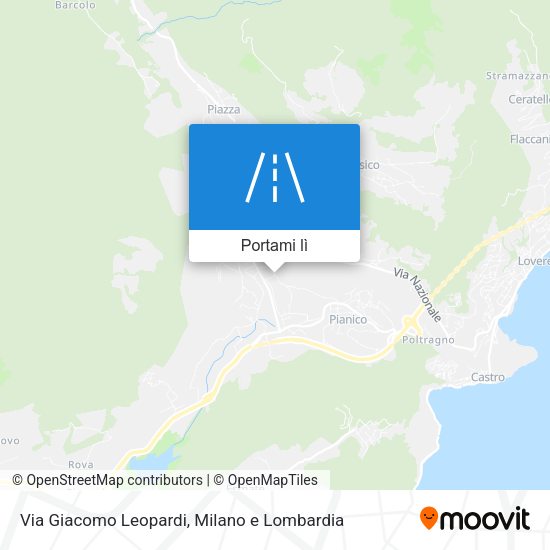 Mappa Via Giacomo Leopardi