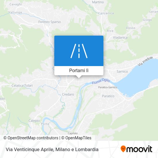 Mappa Via Venticinque Aprile