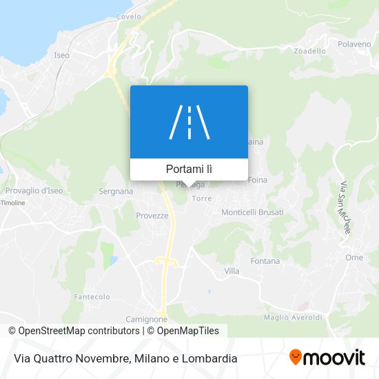 Mappa Via Quattro Novembre