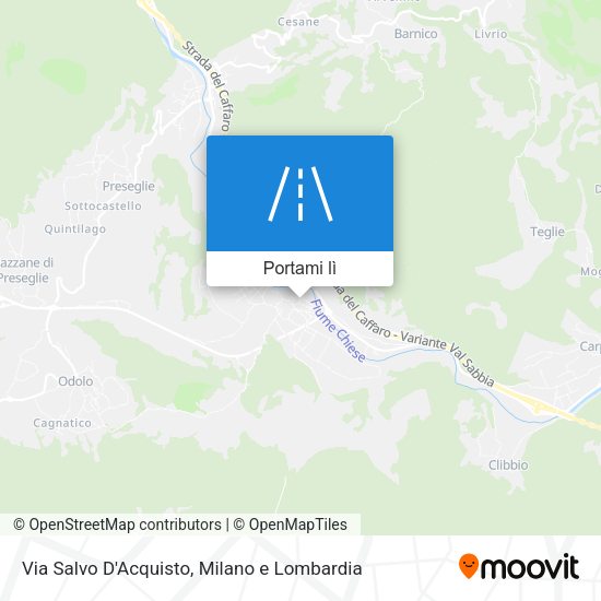 Mappa Via Salvo D'Acquisto