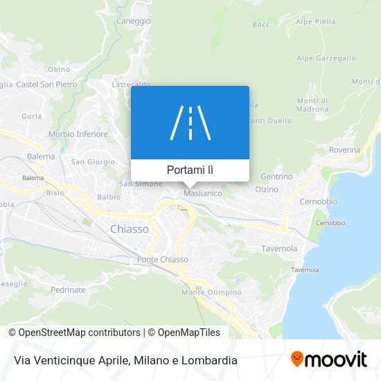 Mappa Via Venticinque Aprile