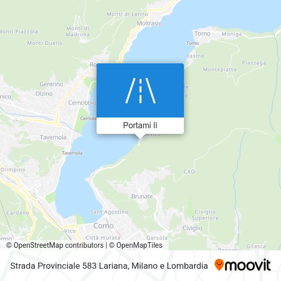 Mappa Strada Provinciale 583 Lariana