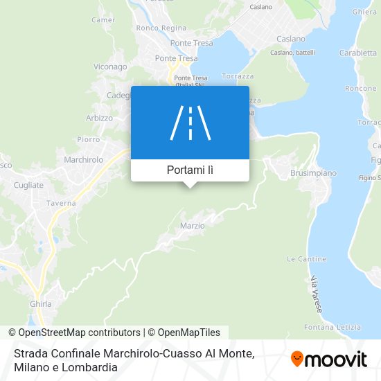 Mappa Strada Confinale Marchirolo-Cuasso Al Monte