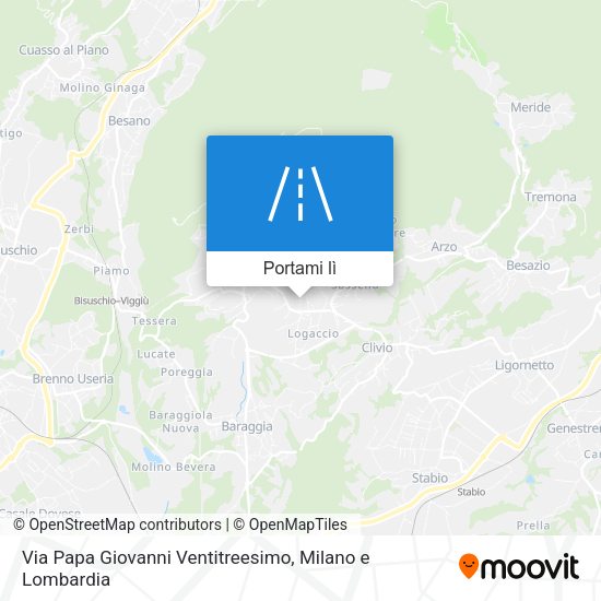 Mappa Via Papa Giovanni Ventitreesimo