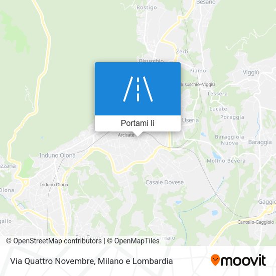 Mappa Via Quattro Novembre