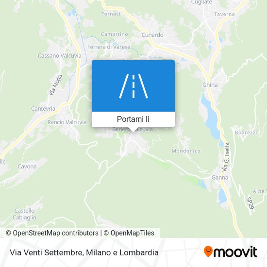 Mappa Via Venti Settembre