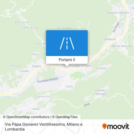 Mappa Via Papa Giovanni Ventitreesimo