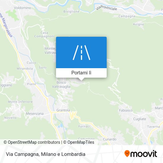 Mappa Via Campagna