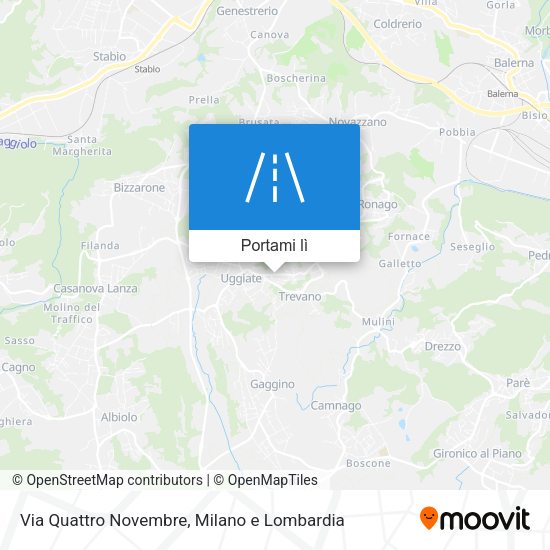 Mappa Via Quattro Novembre