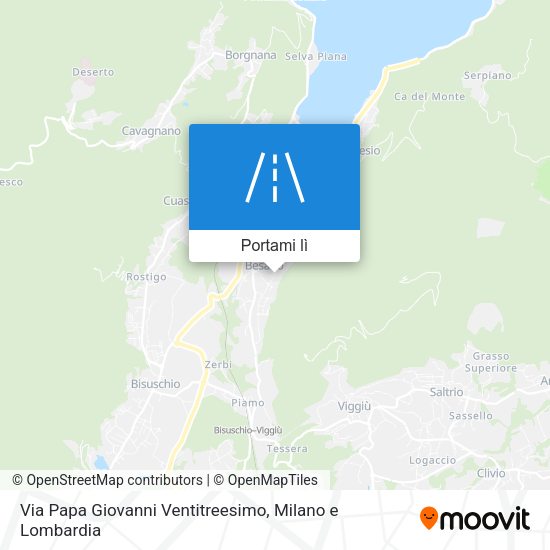 Mappa Via Papa Giovanni Ventitreesimo