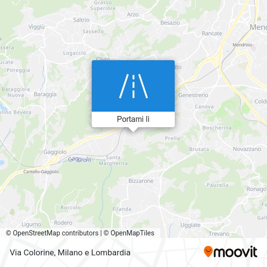 Mappa Via Colorine