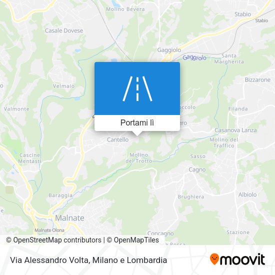 Mappa Via Alessandro Volta
