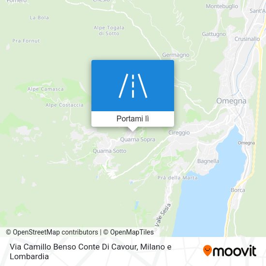 Mappa Via Camillo Benso Conte Di Cavour