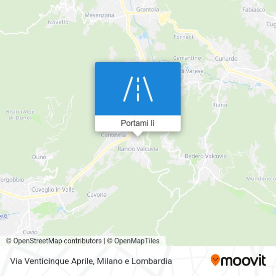 Mappa Via Venticinque Aprile