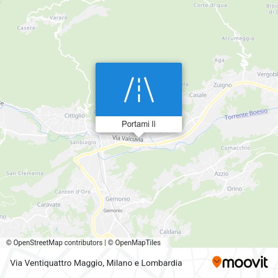Mappa Via Ventiquattro Maggio