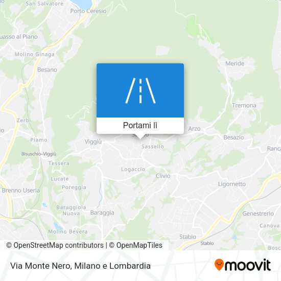 Mappa Via Monte Nero