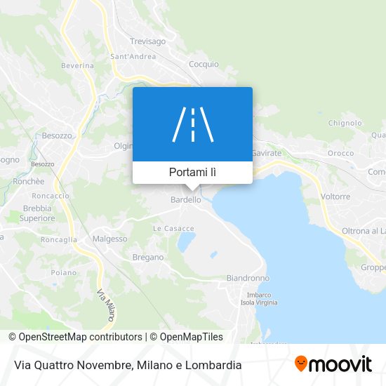 Mappa Via Quattro Novembre