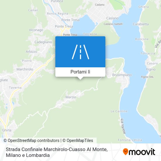 Mappa Strada Confinale Marchirolo-Cuasso Al Monte