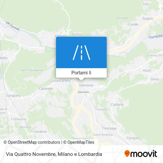 Mappa Via Quattro Novembre