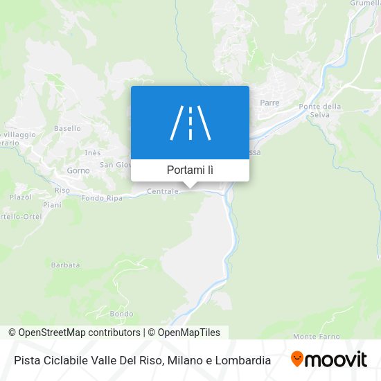 Mappa Pista Ciclabile Valle Del Riso