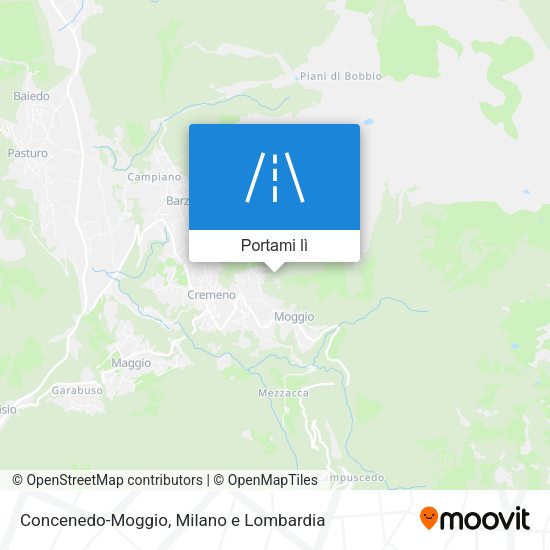 Mappa Concenedo-Moggio