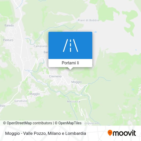 Mappa Moggio - Valle Pozzo